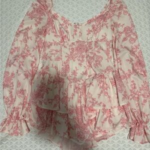 Floral Pink Women's Romper